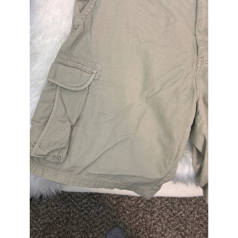 Magellan Sportswear Mens Khaki Tan Ripstop Cargo Shorts Size 38 Cotton Outdoor - Picture 3 of 10